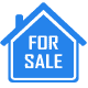 House for sale outline decorative